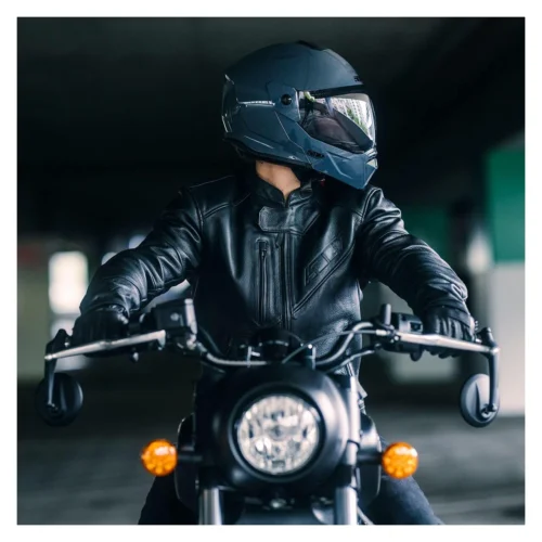 509 @One Leather Jacket -Motorcycle Tops Store 509 one leather jacket black 2