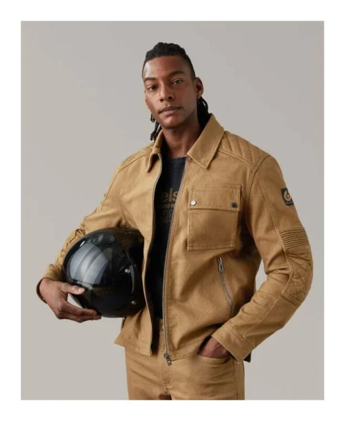 Belstaff Outrider Overshirt -Motorcycle Tops Store belstaff outrider overshirt khaki 3