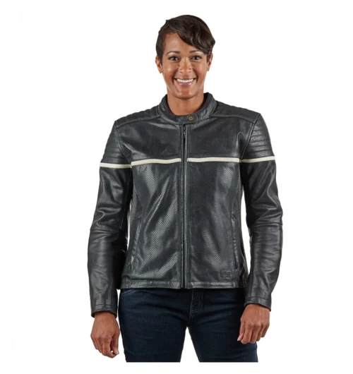 BILT Alder 2 Women's Leather Jacket 14 BILT Alder 2 Women's Leather Jacket -Motorcycle Tops Store bilt alder2 womens leather jacket black cream 5