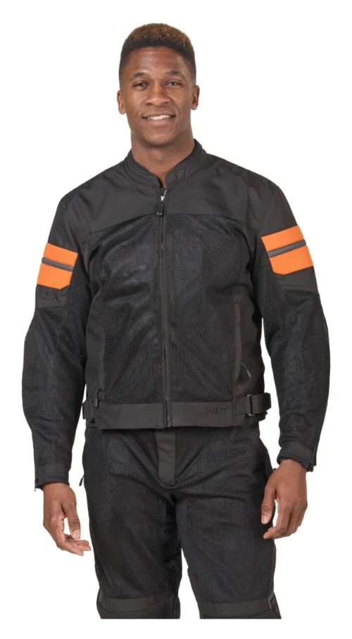 BILT Blaze 3 Mesh Jacket -Motorcycle Tops Store bilt blaze3 mesh jacket black orange 3