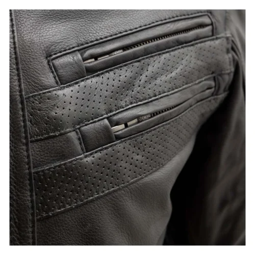 First Manufacturing BiTurbo Leather Jacket -Motorcycle Tops Store first manufacturing biturbo leather jacket black 5
