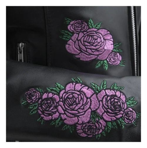 First Manufacturing Bloom Women's Jacket -Motorcycle Tops Store first manufacturing bloom womens jacket black 2