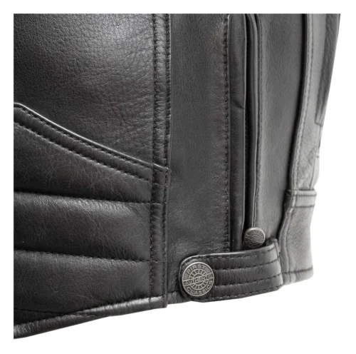 First Manufacturing Chaos Leather Jacket -Motorcycle Tops Store first manufacturing chaos leather jacket black 4