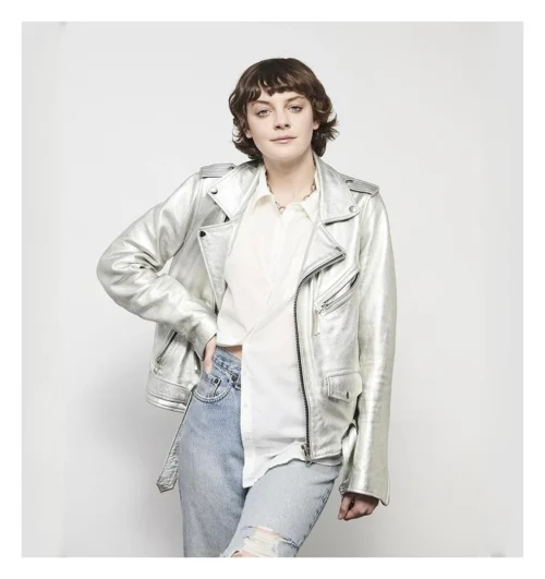 First Manufacturing X BH&BR Deirdre Women's Jacket -Motorcycle Tops Store first manufacturing deirdre womens jacket silver 2