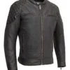 First Manufacturing Grand Prix Leather Jacket -Motorcycle Tops Store first manufacturing grand prix leather jacket black