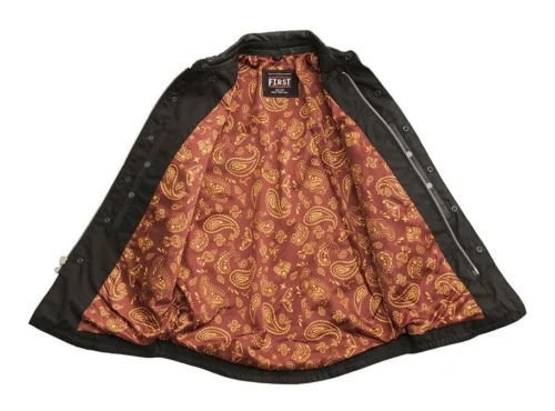 First Manufacturing Maduro Leather Riding Shirt -Motorcycle Tops Store first manufacturing maduro leather shirt black 2