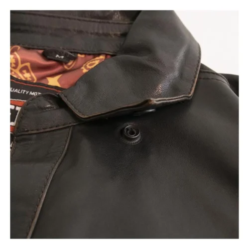 First Manufacturing Maduro Leather Riding Shirt -Motorcycle Tops Store first manufacturing maduro leather shirt black 3