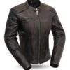 First Manufacturing Trickster Women's Jacket -Motorcycle Tops Store first manufacturing trickster womens jacket black