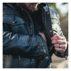 First Manufacturing Vendetta Jacket -Motorcycle Tops Store first manufacturing vendetta jacket black 2
