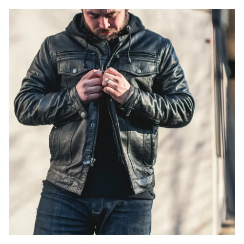 First Manufacturing Vendetta Jacket -Motorcycle Tops Store first manufacturing vendetta jacket black 3