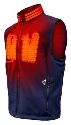 Gerbing 7V Torrid 2.0 Softshell Heated Vest -Motorcycle Tops Store gerbing7 v torrid20 softshell heated vest navy 1