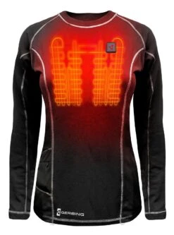 Gerbing 7V Women's Heated Base Layer -Motorcycle Tops Store gerbing7 v womens heated base layer black 2