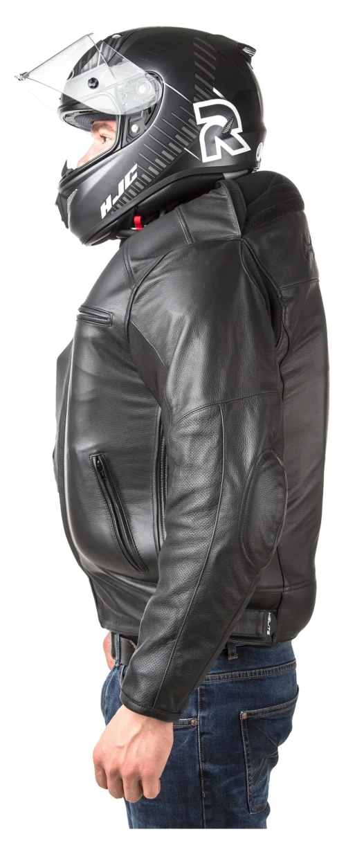 Helite Leather Airbag Jacket -Motorcycle Tops Store helite leather airbag jacket black 5