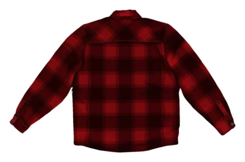 Icon Fallblock CX Flannel Jacket -Motorcycle Tops Store icon fallblock cx flannel jacket red 1