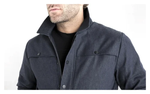 Knox Haydon Denim Jacket -Motorcycle Tops Store knox haydon denim jacket blue 4