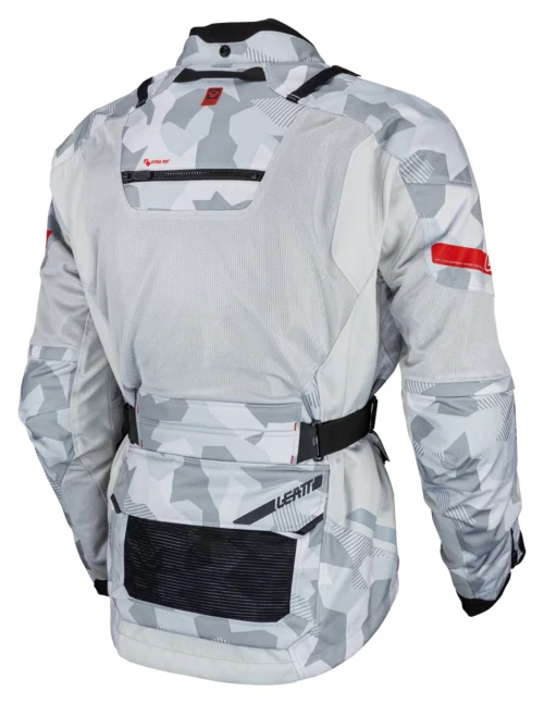 Leatt 7.5 FlowTour Jacket -Motorcycle Tops Store leatt75 flow tour jacket grey white red 1