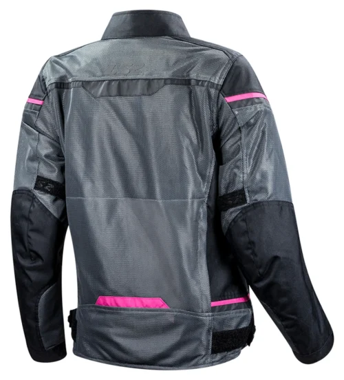 LS2 Riva Women's Jacket -Motorcycle Tops Store ls2 riva womens jacket dark grey pink 1