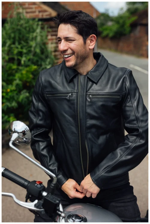 Merlin Kingsbury Leather Jacket -Motorcycle Tops Store merlin kingsbury leather jacket black 2 scaled