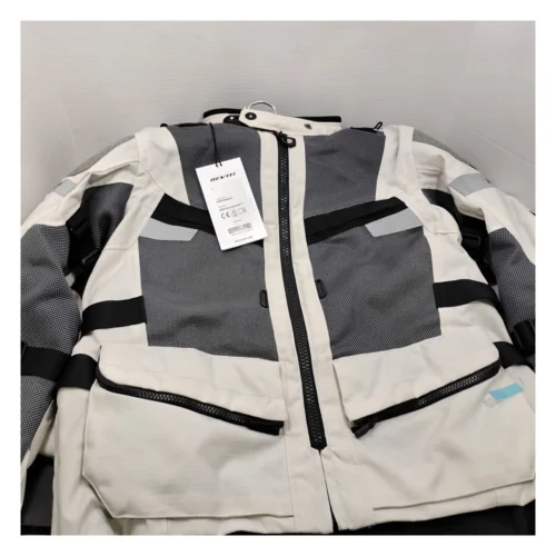REV'IT! Cayenne 2 Jacket Silver / LG [Blemished - Very Good] -Motorcycle Tops Store revit cayenne2 jacket silver lg blemished very good silver 3