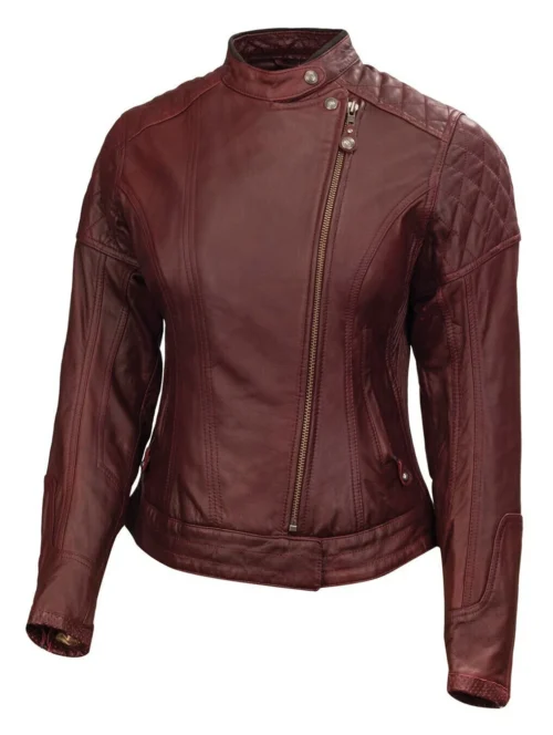 Roland Sands Riot CE Women's Leather Jacket -Motorcycle Tops Store roland sands riot ce womens leather jacket oxblood