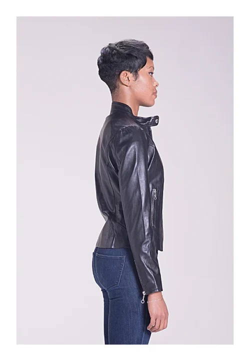 Schott 21141W Lambskin Cafe Women's Jacket -Motorcycle Tops Store schott21141 w lambskin cafe womens jacket 5