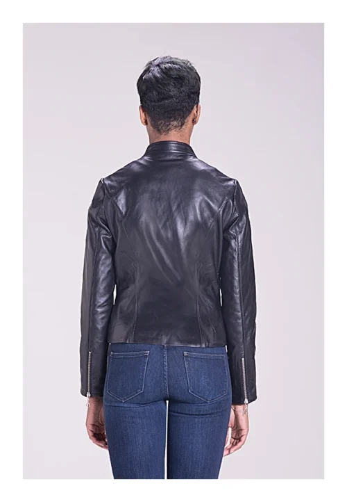 Schott 21141W Lambskin Cafe Women's Jacket -Motorcycle Tops Store schott21141 w lambskin cafe womens jacket 7