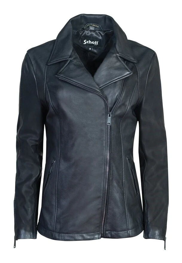 Schott 2909W Lambskin Women's Moto Jacket 1 Schott 2909W Lambskin Women's Moto Jacket