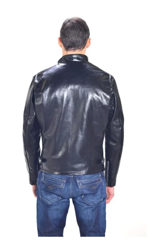 Schott 641 Horsehide Cafe Racer Jacket -Motorcycle Tops Store schott641 horsehide cafe racer jacket black 2