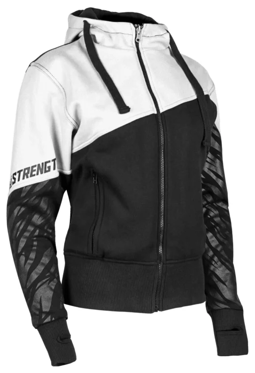Speed And Strength Cat Outta Hell Women's Armored Hoody -Motorcycle Tops Store speedand strength cat outta hell armored hoody white grey