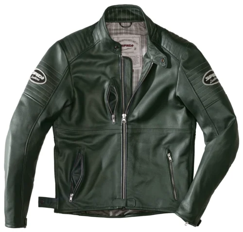 Spidi Clubber Jacket -Motorcycle Tops Store spidi clubber black dark green scaled