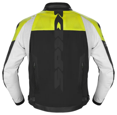 Spidi DP Progressive Hybrid Leather Jacket -Motorcycle Tops Store spidi dp progressive hybr black fluorescente yellow black yellow 1