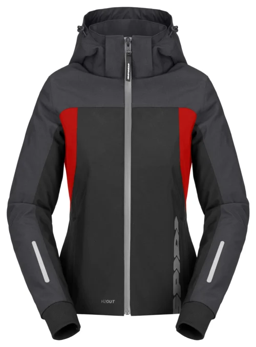 Spidi Hoodie H2Out Women's Jacket -Motorcycle Tops Store spidi hoodie h2 out ii lady black anthracite fluo red xxl black red