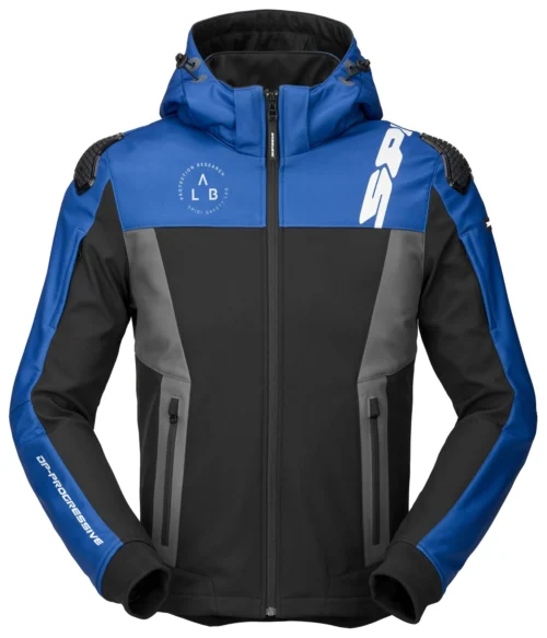 Spidi Warrior Hoody -Motorcycle Tops Store spidi warrior hoody blue black grey scaled