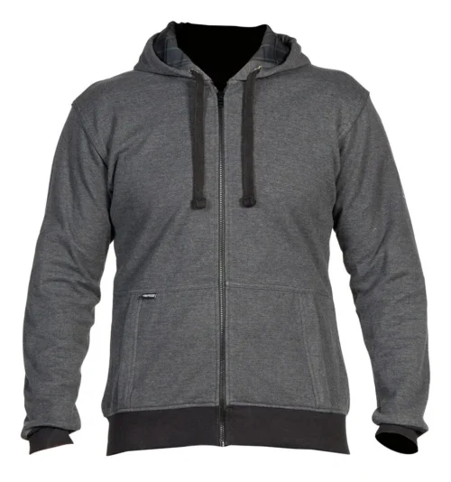 Street & Steel Kickstarter Moto Hoody -Motorcycle Tops Store street steel kickstarter moto hoody grey 1